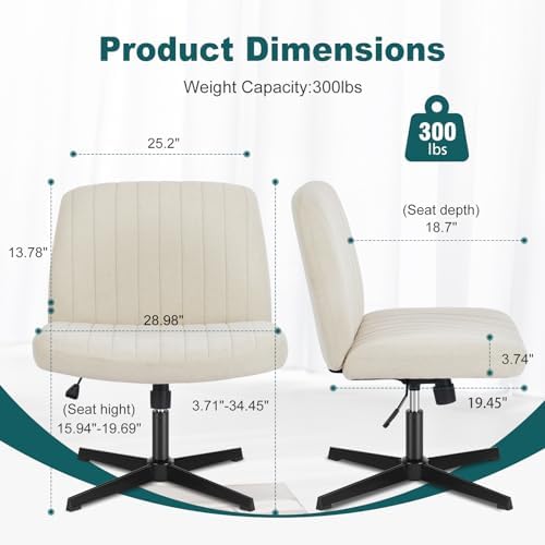 OLIXIS Criss Cross Chair, Vanity Chair, Home Office Desk