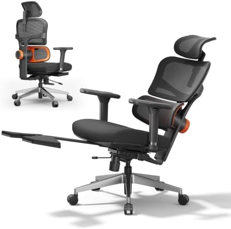 Newtral Office Chair Ergonomic - Home Office Desk Chair, Back Pain Chair with Auto-Following Lumbar Support, 4D Armrest, Seat Depth and Height Adjustable