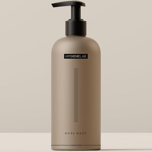 HygieneLab Mens Natural Body Wash - Ultra Hydrating, EWG Verified Clean Formula, Lavender Sands Scent, Sulfate-Free, Paraben-Free, Phthalates-Free, Gentle & Effective for Healthy Skin (10 oz)