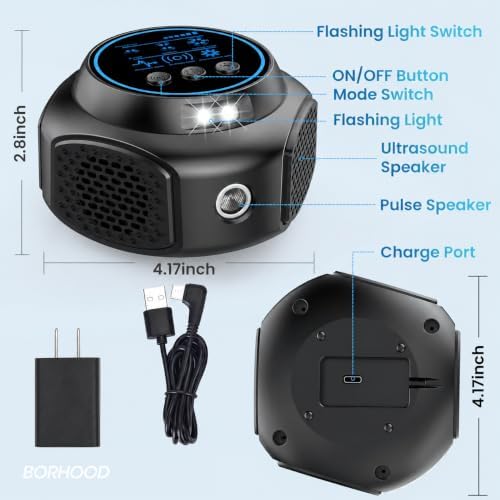 Ultrasonic Pest Rodent Repeller, Mouse Squirrel Ant Roach Spider Repellent