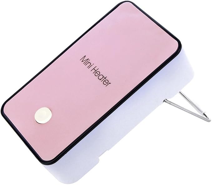 Safety Energy-saving Heater Mini Portable Room Office Desktop Electric Fan Heater Air Warmer (Pink)