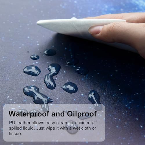 QiyI PU Leather Large Mouse Pad, Office Decor, 31.5" x 11.8", Starry Sky