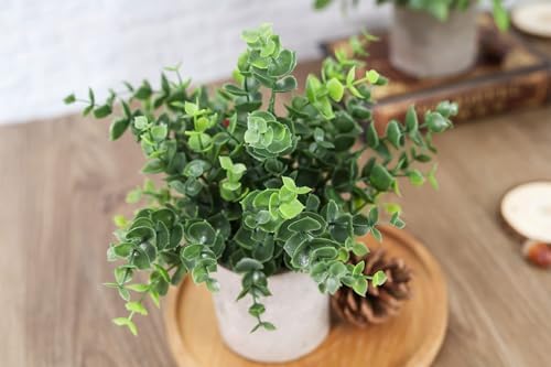 Der Rose 3 Pack Fake Plants Mini Faux Plants for Shelf Classroom Decor