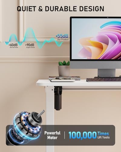 40" Small Electric Standing Desk Adjustable Height for Home Office