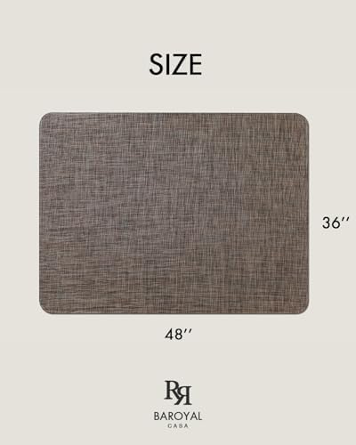 Baroyal Office Chair Mat for Hardwood Floor Under Desk Computer Rolling Chair Mat for Wood/Tile Floor Non-Slip Heavy Duty Desk Rug PVC Plastic Hard Floor Protector 36" x 48" (Dark Walnut)