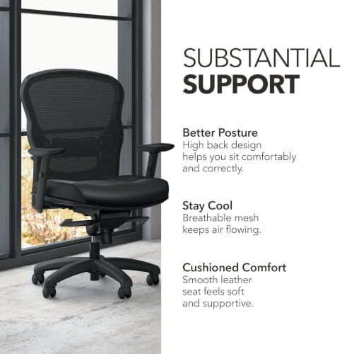 HON Wave Ergonomic Office Chair, Lumbar Support, Desk Chair, Black