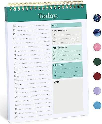 Taja To Do List Notepad, Undated Daily Planner for Work and Goal Setting