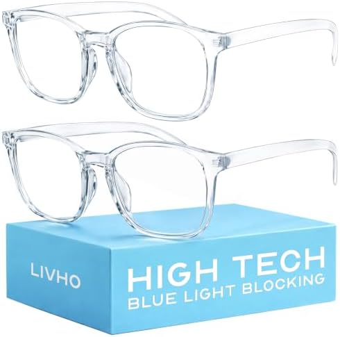 livho High Tech Blue Light Glasses - Advanced Blue Light Blocking Computer Glasses - Screen Fatigue & UV Protection