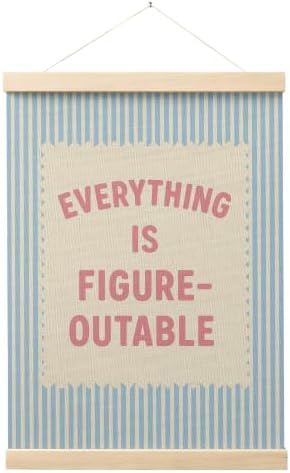 FGFK Everything Is Figureoutable Inspirational Wall Art Poster Hanger Frame