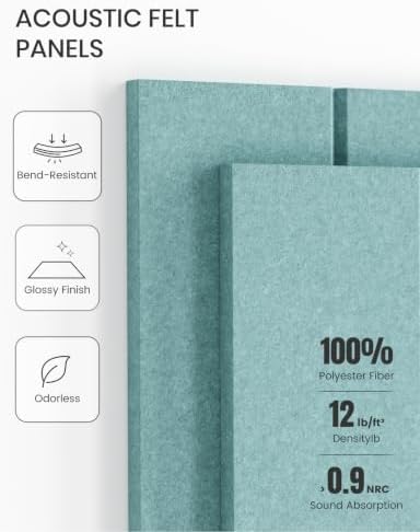 Fluxynara 36" x 24" Large Felt Bulletin Board, Aqua Blue