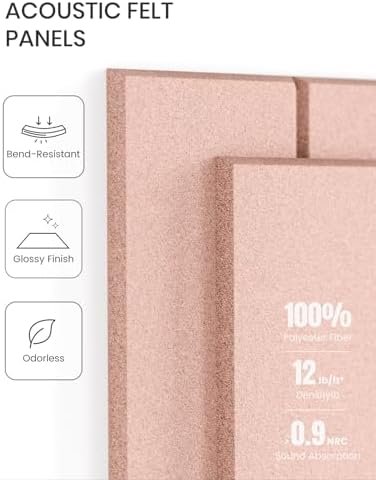 Fluxynara Felt Bulletin Board & Cork Board Alternative, Pink