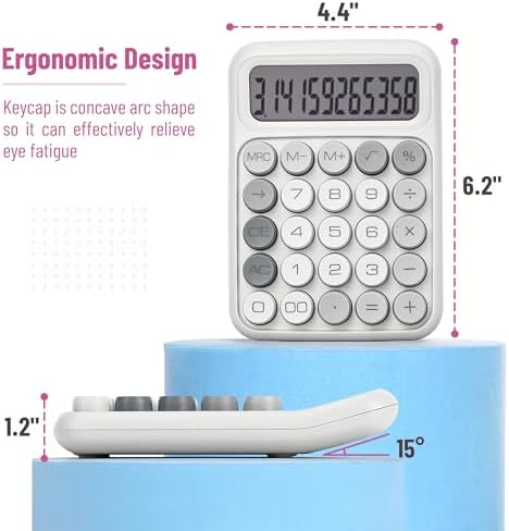 Mr. Pen- Mechanical Switch Calculator, 12 Digit Large LCD Display