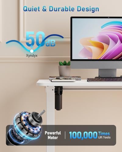 32" Small Rolling Electric Standing Desk Adjustable Height for Home Office