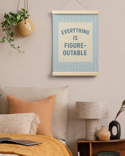 FGFK Everything Is Figureoutable Inspirational Wall Art Poster Hanger Frame