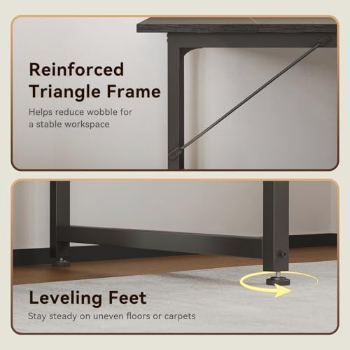Coleshome 79 Inch Computer Desk with Power Outlet
