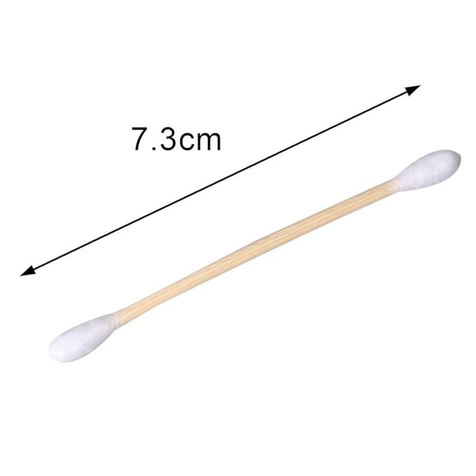 Cotton Swabs, 900 Count Bamboo Sticks Cotton Swabs with a Clear Dispenser Holder Cotton Buds with Wooden Handles For Ears Makeup or Nails Personal Care