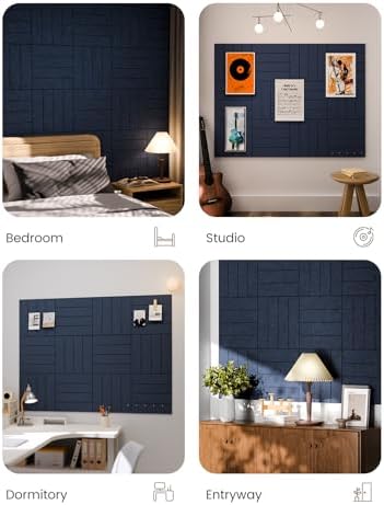 Fluxynara Felt Bulletin Board & Cork Board Alternative, Persian Blue