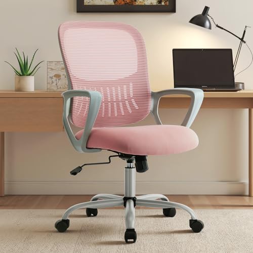 Sweetcrispy Home Office Chair, Mesh Office Chair, Lumbar Support