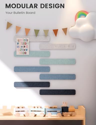 Fluxynara 13" x 2" Felt Wall Panels, Ocean Gradient