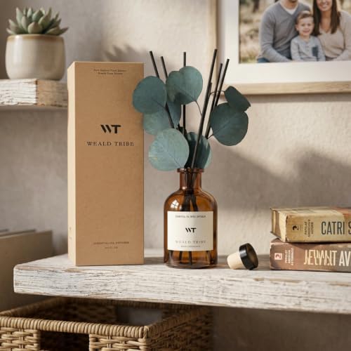 Peppermint Scent Reed Diffuser Set for Bathroom Air Fresheners Decor