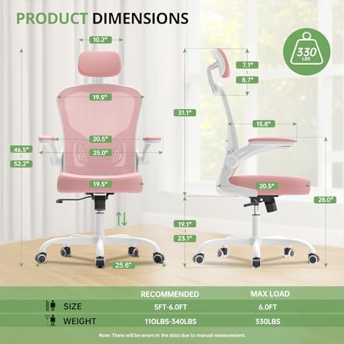 Synorla Office Chair|330LBS Capacity Ergonomic Desk Chair