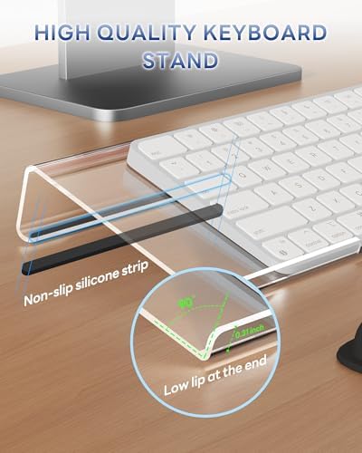 Laborio Computer Keyboard Wrist Rest, Keyboard Riser Stand for Desktop