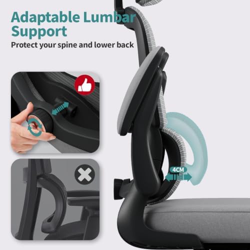 TRALT Office Chair Ergonomic Desk Chair - Gaming Chair with Lumbar Support