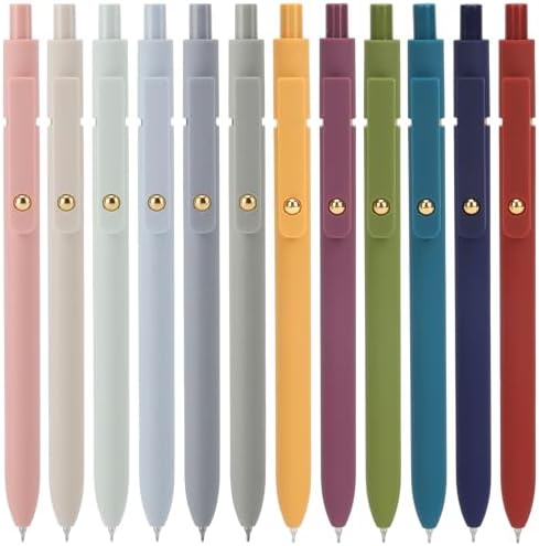 Ddaowanx Gel Pens Set,24 Pcs 0.5mm Retractable Quick Dry Black Ink Pen Bulk