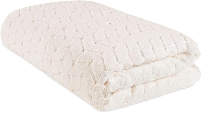 Turkish Cotton Ultra-Soft Plush Absorbent Quick Dry Bathroom Towel Set, Made in Turkey (Cream, 2 pcs Bath Towel Set)