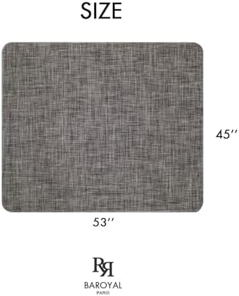 BARoyal Office Chair Mat for Hardwood Floor Under Desk Computer Rolling Chair Mat for Wood/Tile Floor Non-Slip Heavy Duty Desk Rug PVC Plastic Hard Floor Protector 45" x 53"(Gravel)