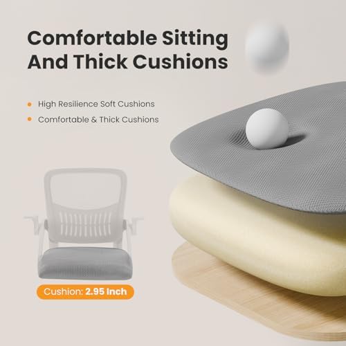 Sweetcrispy Computer Desk Chair, Home Office Chair, Lumbar Support