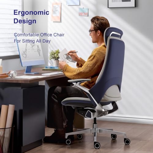 Genuine Leather Executive Office Chair，Top-Grain Cowhide, Ergonomic Design