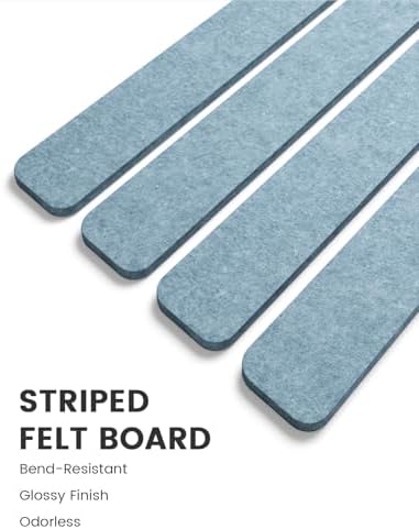 Fluxynara 13" x 2" Felt Wall Panels, Dusty Blue