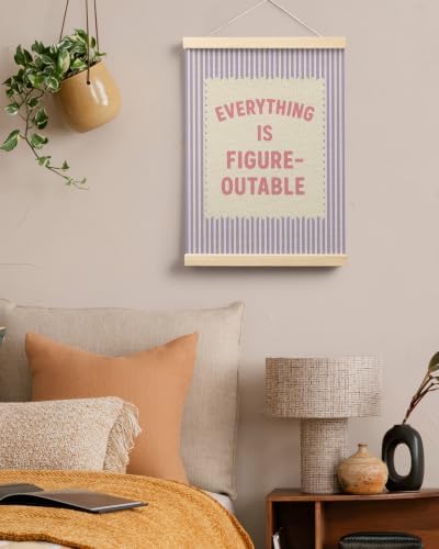 FGFK Everything Is Figureoutable Inspirational Wall Art Poster Hanger Frame