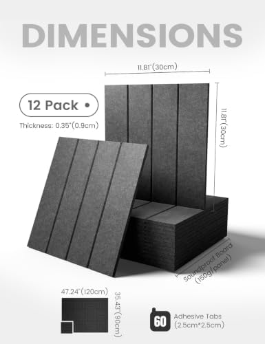 Fluxynara 48" x 36" Large Felt Bulletin Board, Charcoal Gray