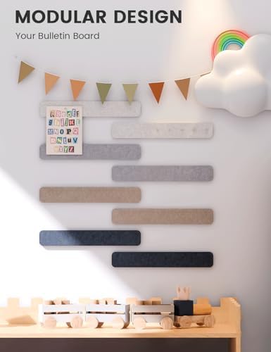Fluxynara 13" x 2" Felt Wall Panels, Nordic Slate
