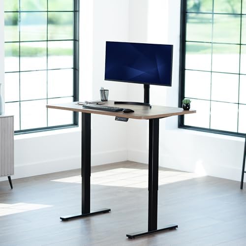VIVO Reclaimed Wood 48 x 30 in Standing Desk, DESK-KIT-1B5P