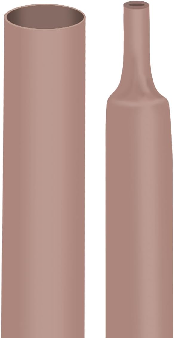 XHF UL Listed 1/2 Inch 3:1 Waterproof Brown Heat Shrink Tubing 4 Ft Marine Grade Wire Cable Adhesive Lined Tube Insulation Seal Against Moisture Corrosion and Air Leakage