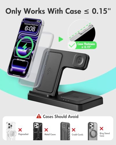 GETPALS Wireless Charger iPhone Charging Station for Apple Multiple Devices