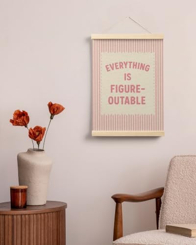 FGFK Everything Is Figureoutable Inspirational Wall Art Poster Hanger Frame