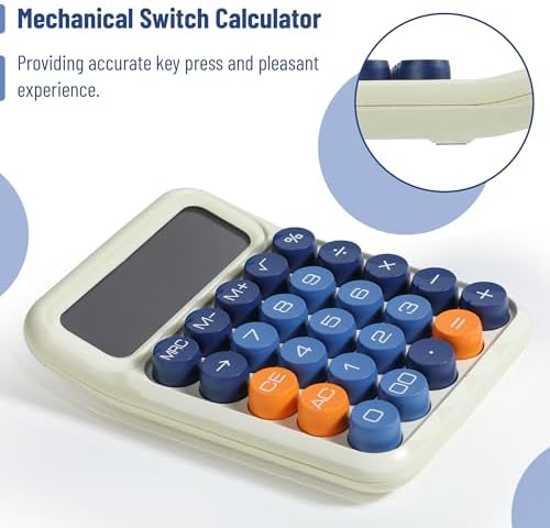 Mr. Pen- Mechanical Switch Calculator, 12 Digit Large LCD Display