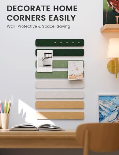 Fluxynara 13" x 2" Felt Wall Panels, Moss Glimmer