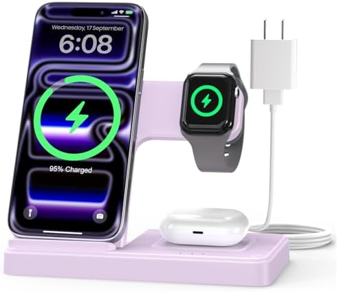 GETPALS Wireless Charger iPhone Charging Station for Apple Multiple Devices