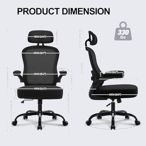 Ergonomic Office Chair,Ultra Thick Spring Cushion Desk Chair,Black