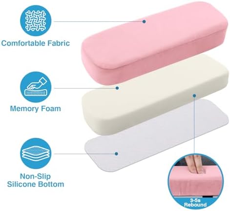 Smiry Memory Foam Office Chair Armrest Pads, Non-Slip Armrest Cushion