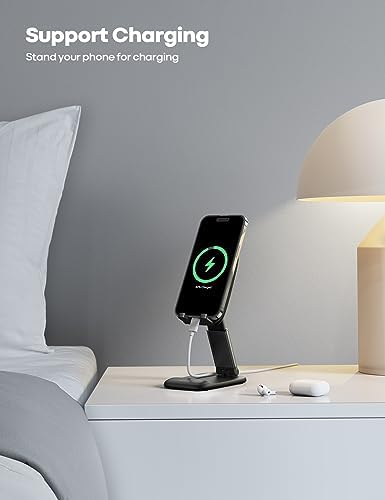 Lamicall Cell Phone Stand for Desk, Height Angle Adjustable Phone Holder