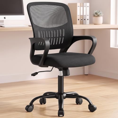 OLIXIS Ergonomic Office Desk Chair, Mid-Back Executive Computer Chair