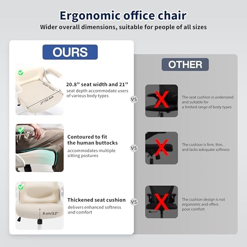 Ergonomic Office Chair Desk Chair with Adjustable Lumbar Support