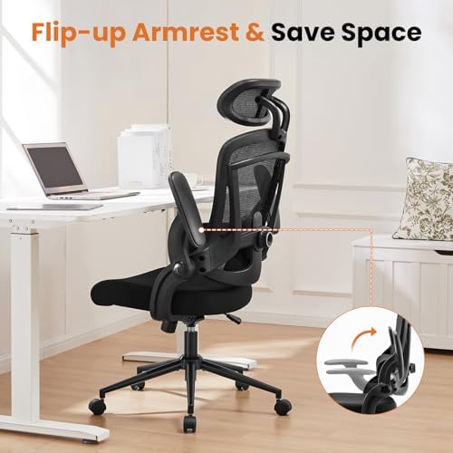DUMOS Executive Home Office Chair, Ergonomic Computer Desk Chair, Mesh