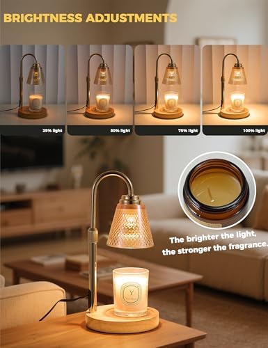 Candle Warmer Lamp with Timer Home Decor Birthday Gifts for Women Mom Her
